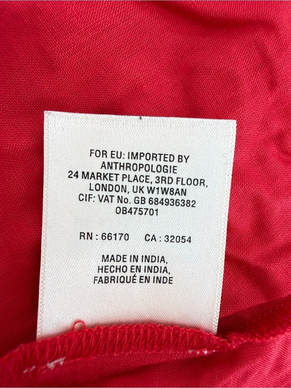 Anthropologie HD in Paris Women's Red Marana Chiffon Dress Size 14 - 8359 - Picture 12 of 13